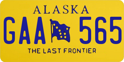 AK license plate GAA565