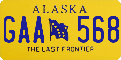 AK license plate GAA568