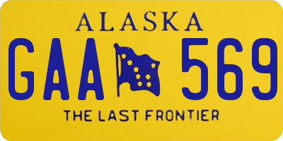AK license plate GAA569