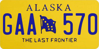 AK license plate GAA570