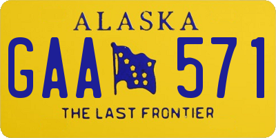 AK license plate GAA571