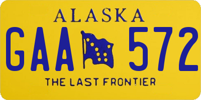 AK license plate GAA572