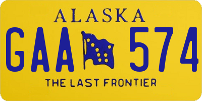 AK license plate GAA574