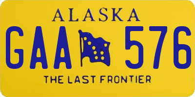 AK license plate GAA576