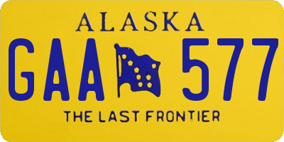 AK license plate GAA577
