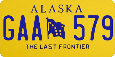 AK license plate GAA579