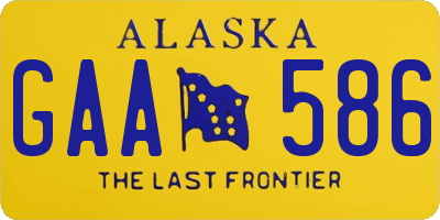 AK license plate GAA586