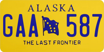 AK license plate GAA587