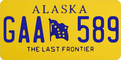 AK license plate GAA589