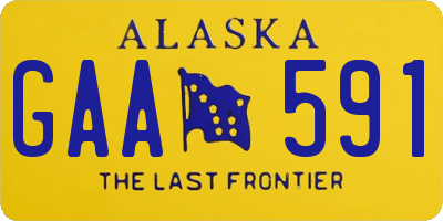 AK license plate GAA591