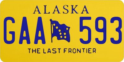 AK license plate GAA593