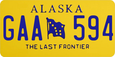 AK license plate GAA594