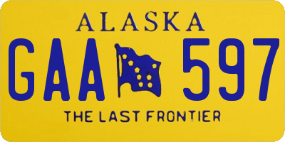 AK license plate GAA597