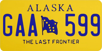 AK license plate GAA599