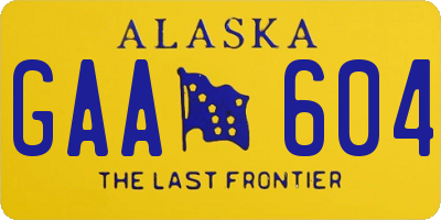 AK license plate GAA604