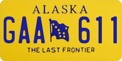 AK license plate GAA611