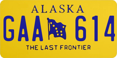 AK license plate GAA614