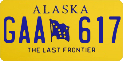 AK license plate GAA617
