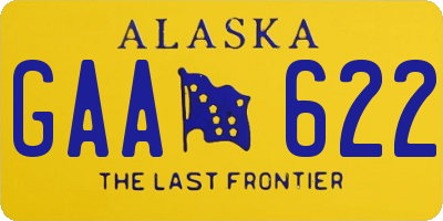 AK license plate GAA622