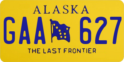 AK license plate GAA627