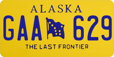 AK license plate GAA629
