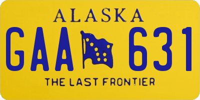 AK license plate GAA631