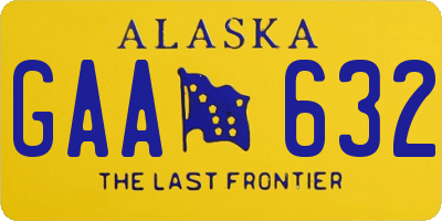 AK license plate GAA632