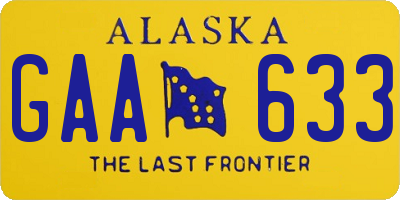 AK license plate GAA633