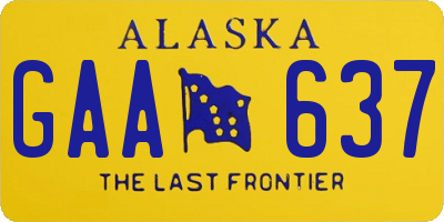 AK license plate GAA637