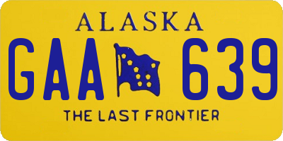 AK license plate GAA639