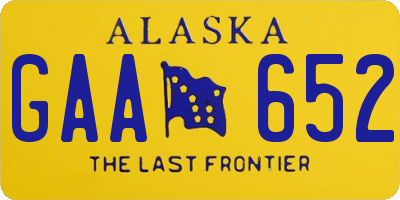 AK license plate GAA652