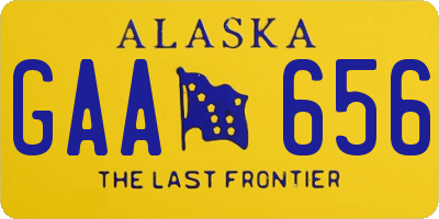 AK license plate GAA656