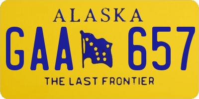 AK license plate GAA657