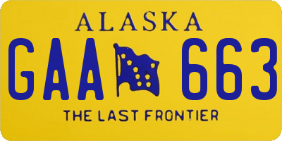 AK license plate GAA663