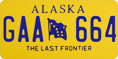 AK license plate GAA664