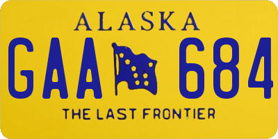 AK license plate GAA684