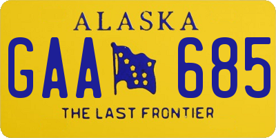 AK license plate GAA685