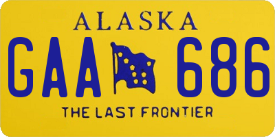 AK license plate GAA686