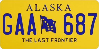 AK license plate GAA687