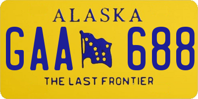 AK license plate GAA688