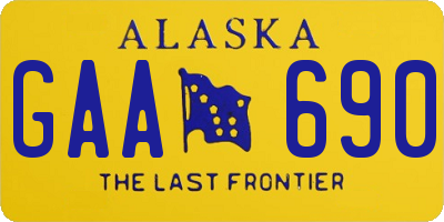 AK license plate GAA690