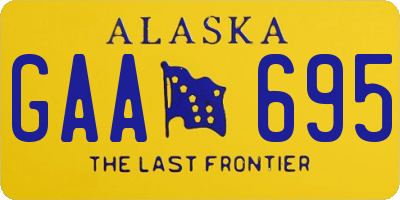 AK license plate GAA695