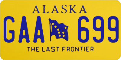 AK license plate GAA699