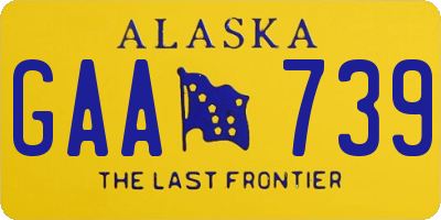 AK license plate GAA739