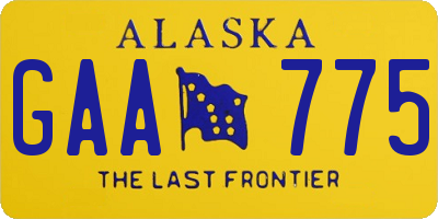 AK license plate GAA775