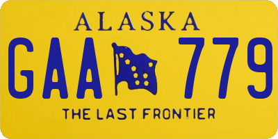 AK license plate GAA779