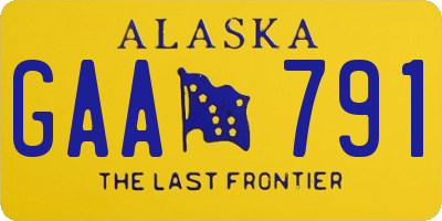 AK license plate GAA791