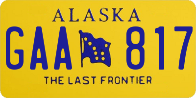 AK license plate GAA817