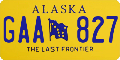 AK license plate GAA827