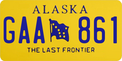 AK license plate GAA861